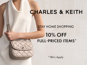 Charles & Keith Typhoon No. 8 Special: Get Flat 10% OFF on Full-Priced Items with Min. Purchase Over HK$800 For Account Members